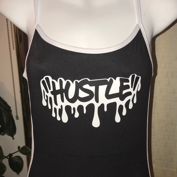 Hustle Drip Athletic Biker short Stripe Romper - Picture 2 of 3